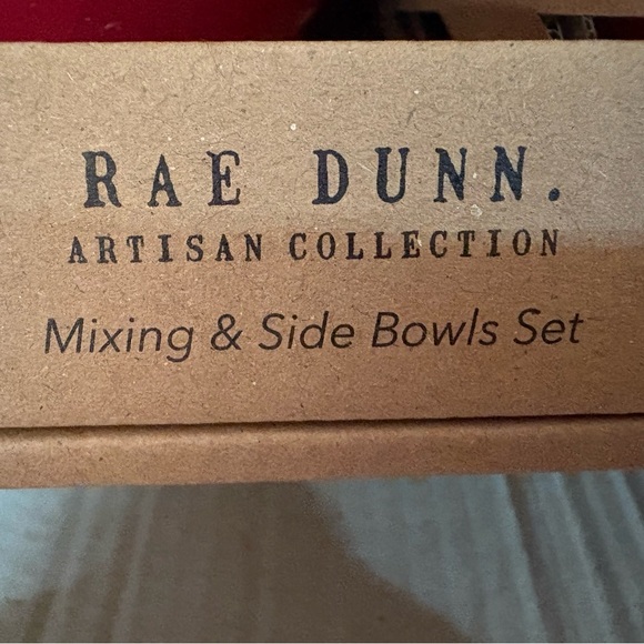 Rae Dunn Red Dough and Cheese Sauce Bowls - Picture 2 of 2